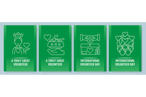 Annual Volunteer Week Celebration Cards Graphic Templates