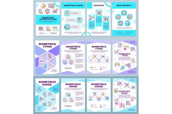 Biometrics Brochure Template Set for Graphic Templates