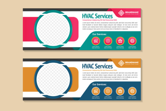 Design Review: HAVC Services Horizontal Banner for Site Templates and Graphics