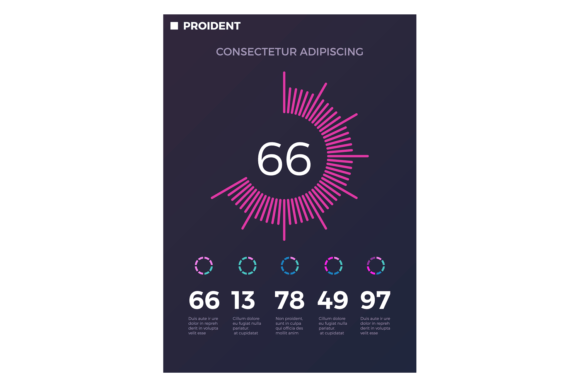 Donut Chart Graphic for Statistic Presentation Slides