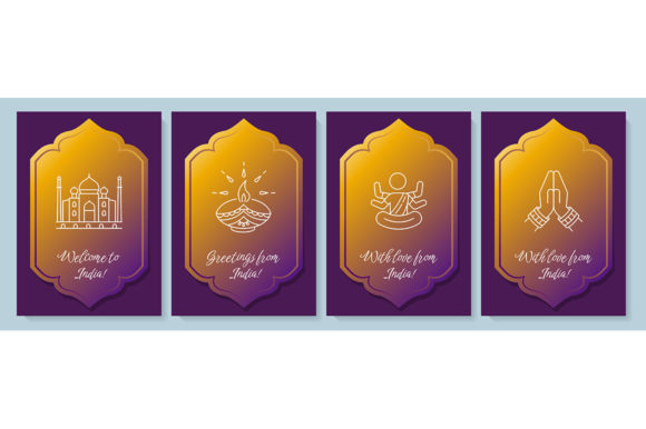 Greetings from Republic of India Cards - Graphic Templates for Creative Branding