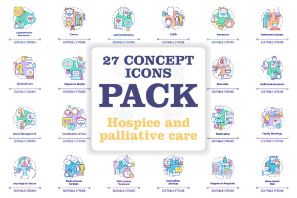 Hospice and Palliative Care Concept Icon for Graphic Design