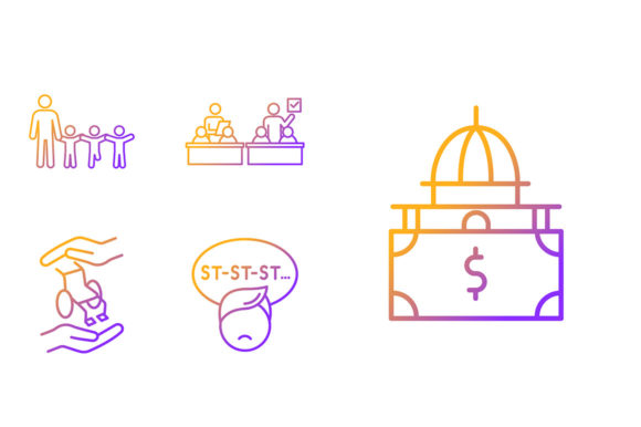 Inclusive Education Gradient Linear Icon - Modern Graphics for Design
