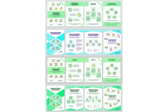 Industrial Ecology Brochure Template Set for Graphic Templates