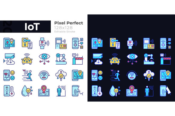 IoT Pixel Perfect Light and Dark Theme for Graphic Templates
