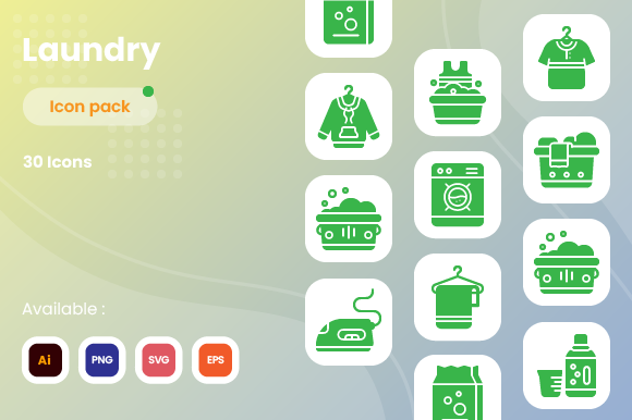 Laundry Graphic Icon for Local Business Branding
