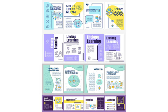 Lifelong Learning Technologies Brochures - Graphic Templates for Modern Branding