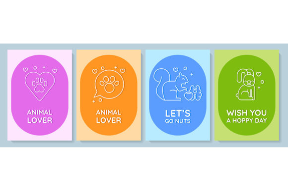 Love Your Pet Day Celebration Postcards for Graphic Templates