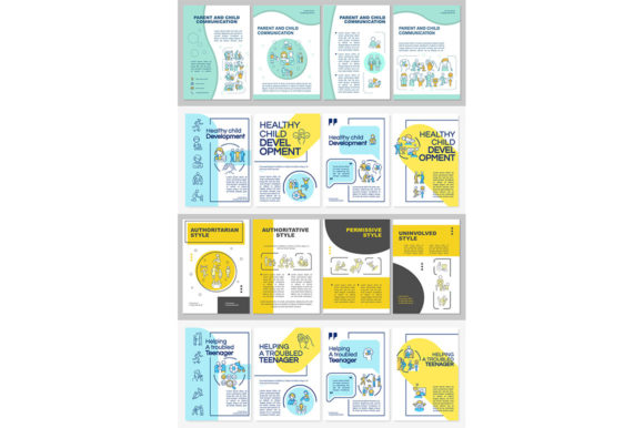 Parenthood Brochure Template Set for Graphic Templates