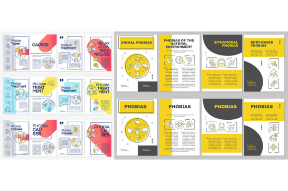Phobias Brochure Template Set for Graphic Templates