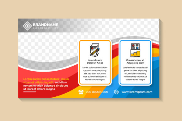 Rainbow Horizontal Banner for Websites and Graphics