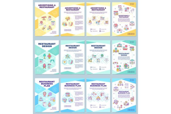 Restaurant Business Brochure Templates for Graphic Design Projects