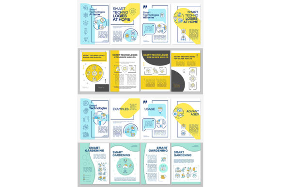 Smart Technologies Brochure Template Set for Graphic Templates