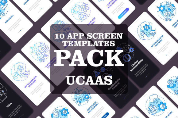 UCaaS Onboarding Mobile App Bundle for Graphic Templates