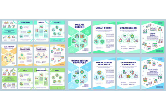 Urban Design Brochure Template Set for Graphic Templates
